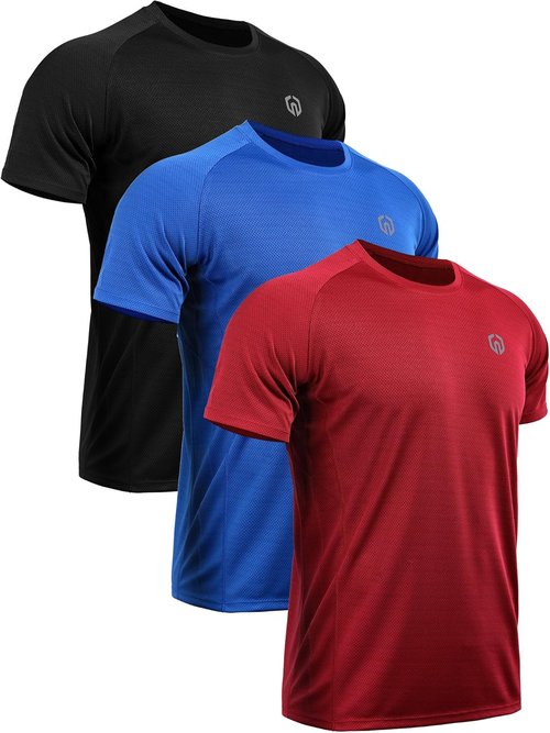 NELEUS Men's Dry Fit Athletic Shirts - Breathable Mesh for Ultimate Comfort | Various Sizes Available