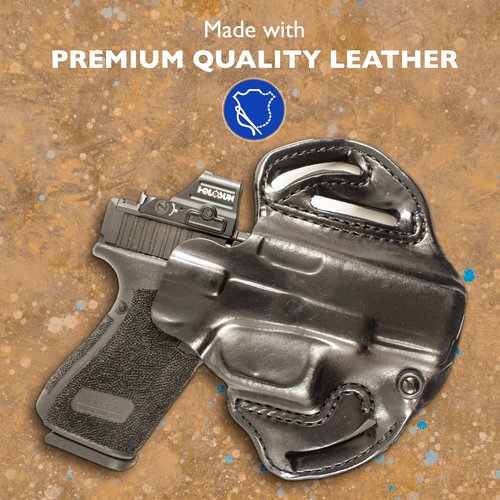 DeSantis Speed Scabbard Holster - OWB Holster for Men and Women, Leather Pistol Holster, Compatible with S&W Governor 2 3/4" - Right Hand Draw, Black