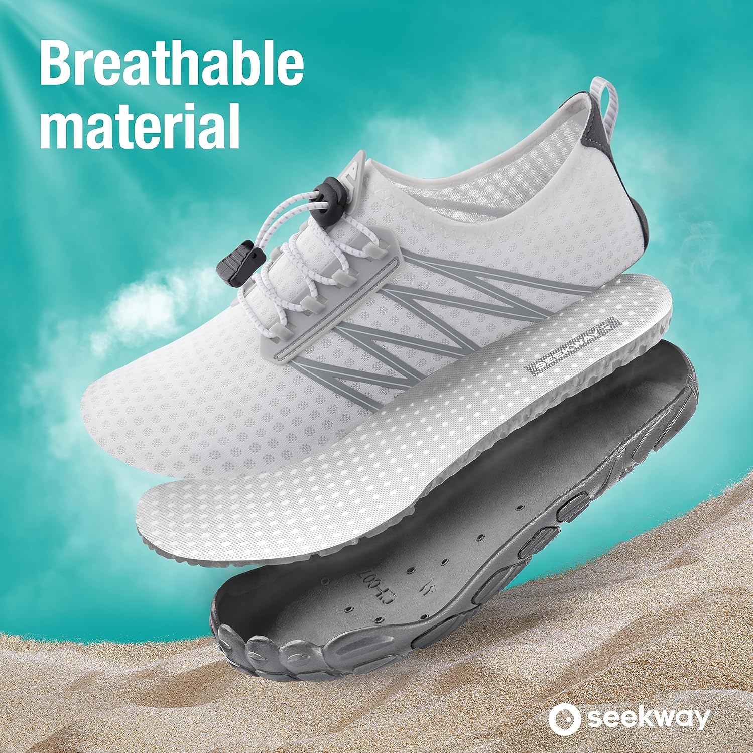 SEEKWAY Water Shoes - Quick-Dry Aqua Socks for Men & Women | Ideal for Beach, Swim, Hiking & Kayaking