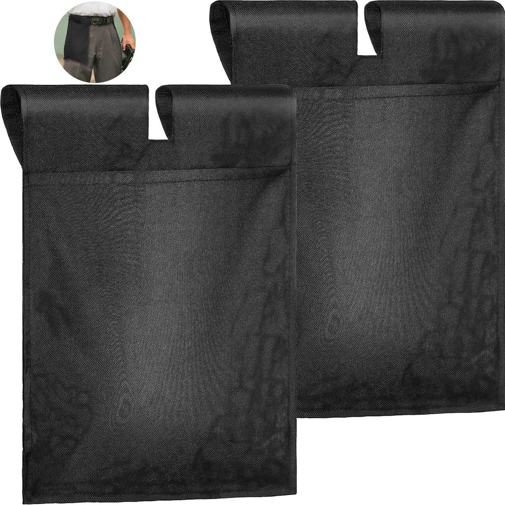 Fabbay 2 Pieces Umpire Ball Bag Umpire Gear Baseball Softball Umpire Bag Quality Woven Polyester Fabric for Baseball Softball with Belt Extra Large(Black)