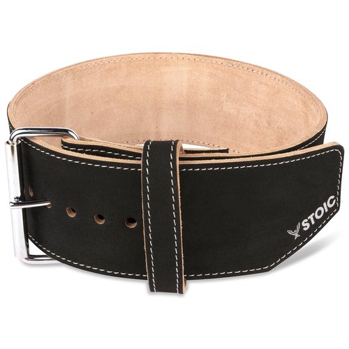 Weight Lifting Belt Maximum Support & Protection Lifting Belt For Weightlifting Snatch, Clean & Jerk, Deadlift, Squat by Stoic Weight Belt For Men & Women 4 Inch Wide (XX-Large 6MM Thick Single Prong)