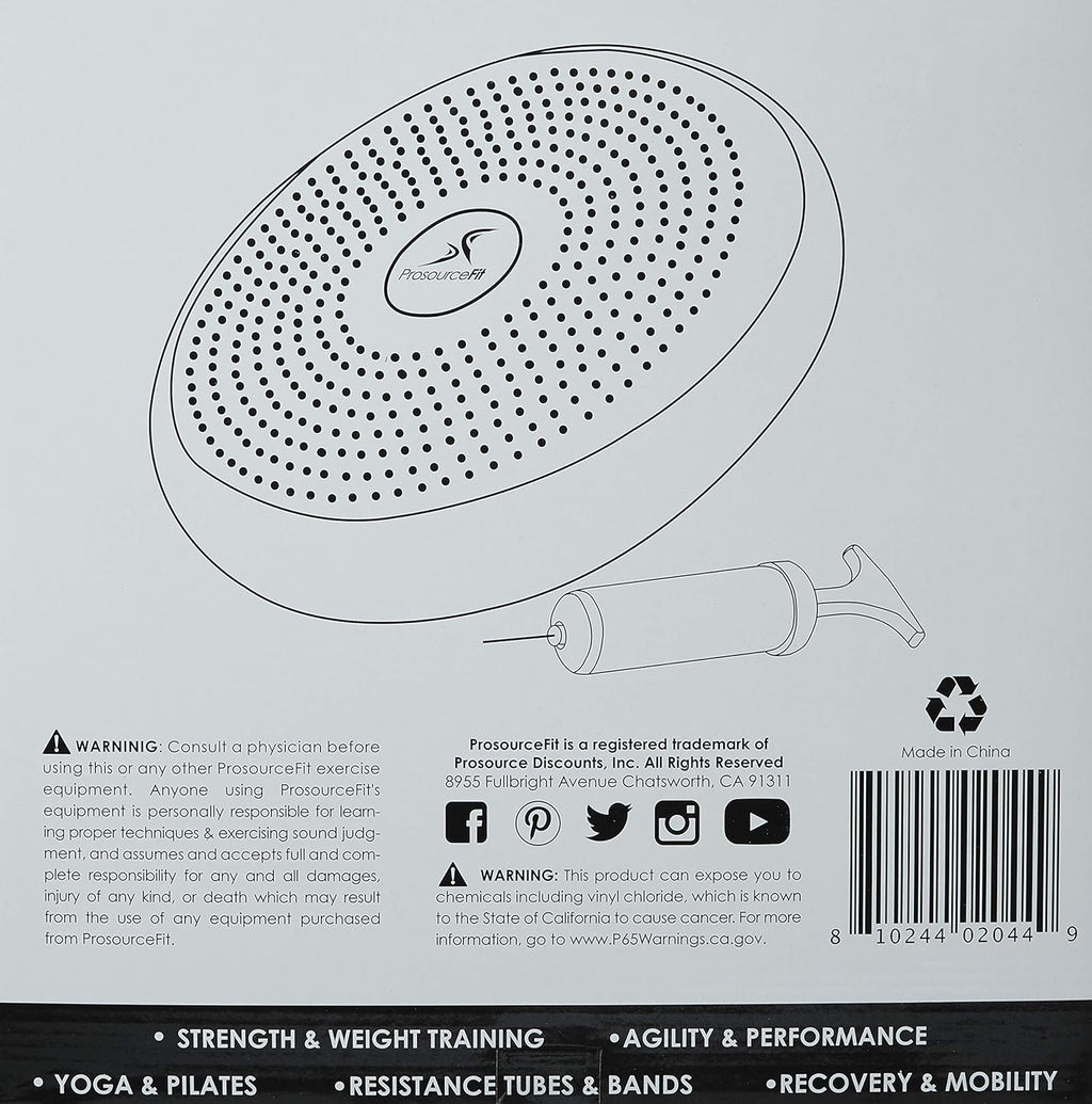 ProsourceFit Core Balance Disc - 14” Trainer with Pump for Enhanced Posture and Stability