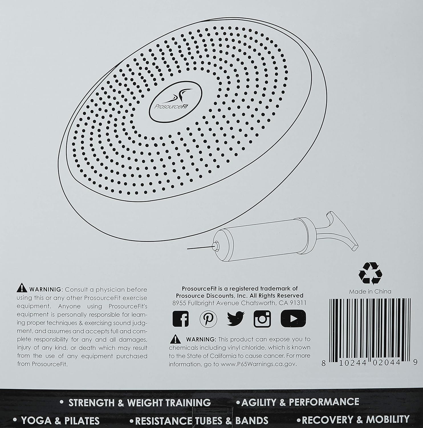 ProsourceFit Core Balance Disc - 14” Trainer with Pump for Enhanced Posture and Stability
