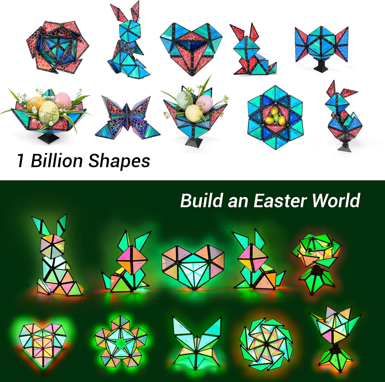 TOSY Magnet Pyramid Fidget Cube - Transforms into 1 Billion Shapes, Holographic Design | Perfect Gift for All Occasions