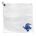 Team Golf NCAA Memphis Microfiber Towel - 15" X 15" (White) with Carabiner Clip, Premium Microfiber with Deep Waffle Pockets - Superior Water Absorption and Quick Dry Golf Cleaning Towel