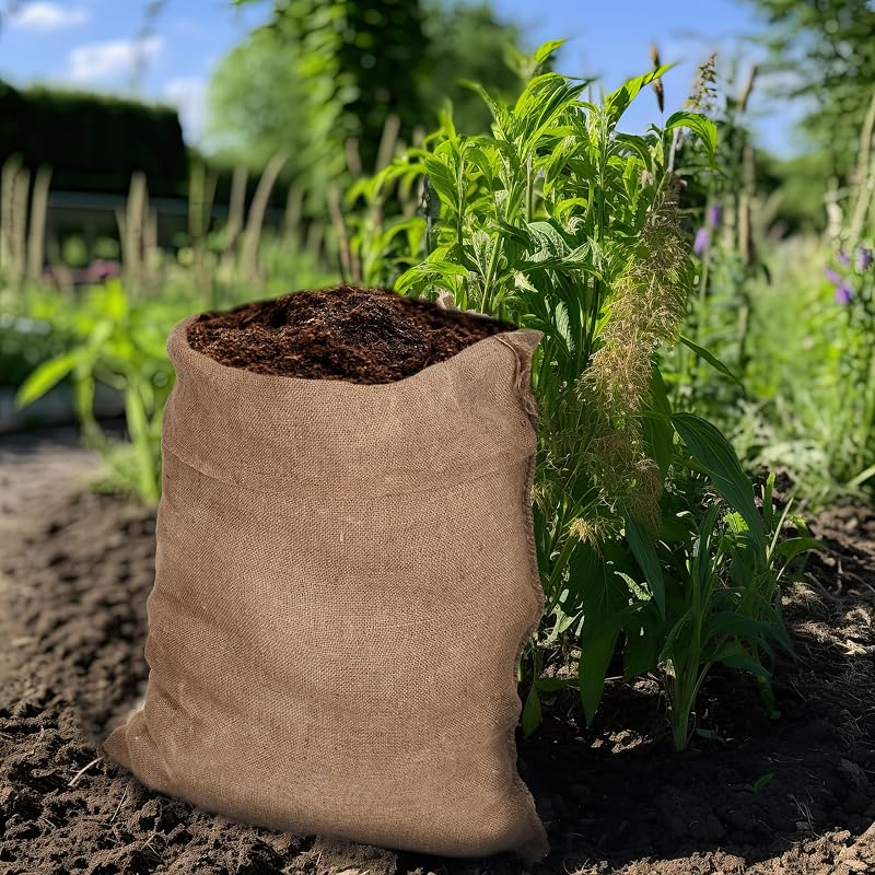 10 Pack 24x39 Large Potato Sack Race Bags - 100% Jute Burlap Burlap Sacks