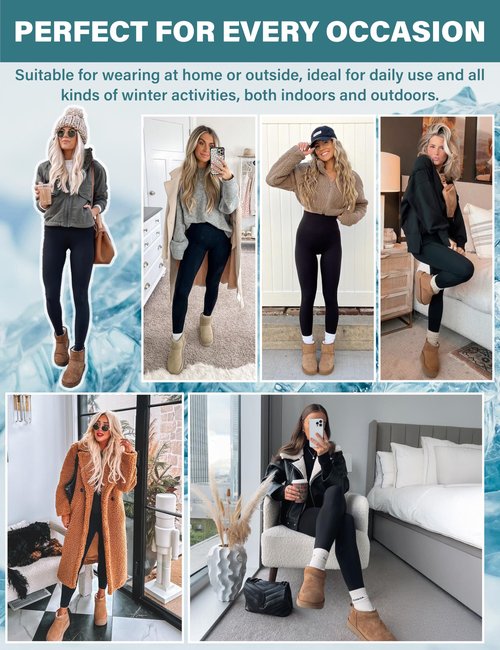 HEGALY Thick Fleece Lined Leggings for Women Tummy Control High Waisted Workout Thermal Warm Soft Yoga Pants for Cold Winter Dark Brown