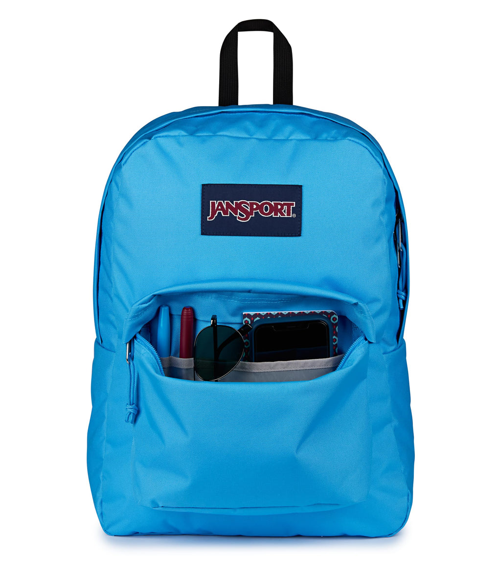 JanSport SuperBreak One Backpack - Durable, Lightweight Bag with 1 Main Compartment, Front Utility Pocket with Built-in Organizer, Premium Backpack, Electric Azul