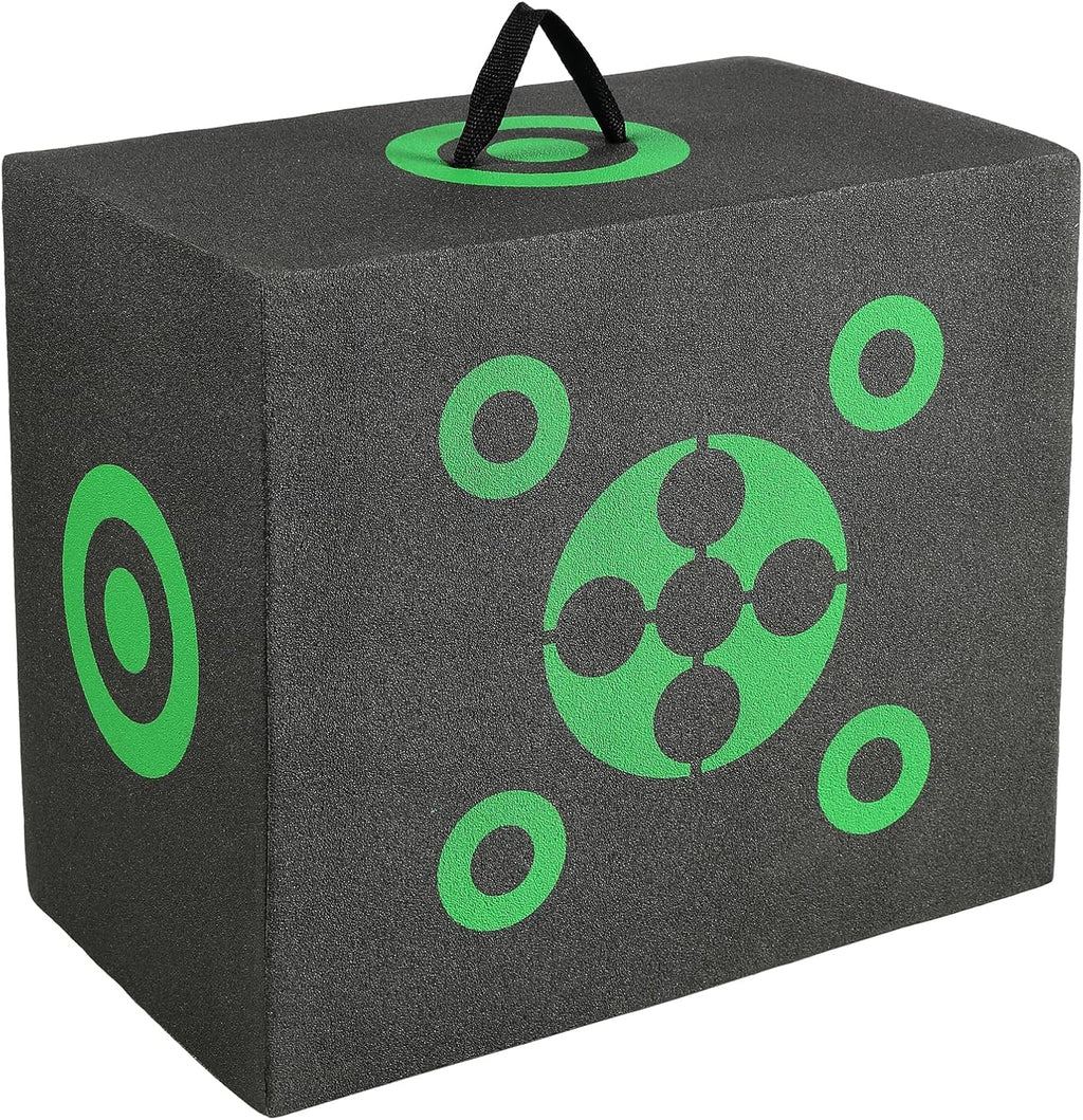 VEVOR Archery Target Block - 16"x18" Portable Bow Target with Carry Handle & Easy Arrow Removal | Black