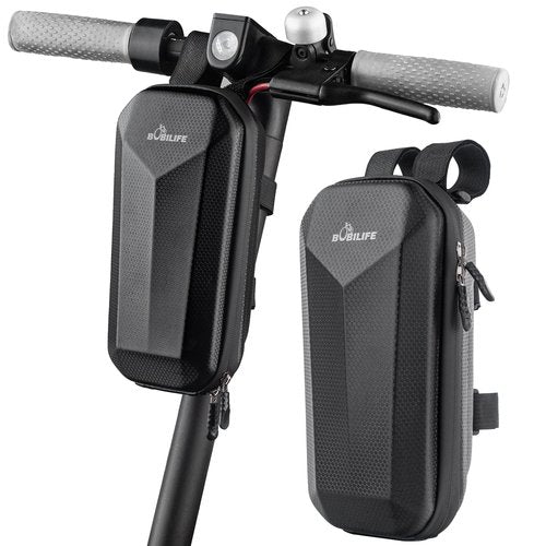 BOBILIFE Bike and Scooter Handlebar Bag - Front Bar Hanging Bag Waterproof EVA Hard Shell Storage Bag Compatible with All Kinds of Scooters, Mountain Bikes, Road Bikes, E-Bikes, Motorcycles