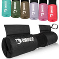 DMoose Fitness Barbell Squat Pad - Hip Thrust Pad for Squats & Lunges - Relief Pressure from Neck, Shoulder & Lower Back - Non-Slip EVA Foam with Safety Straps for Gym & Home - (Black Fabricated)