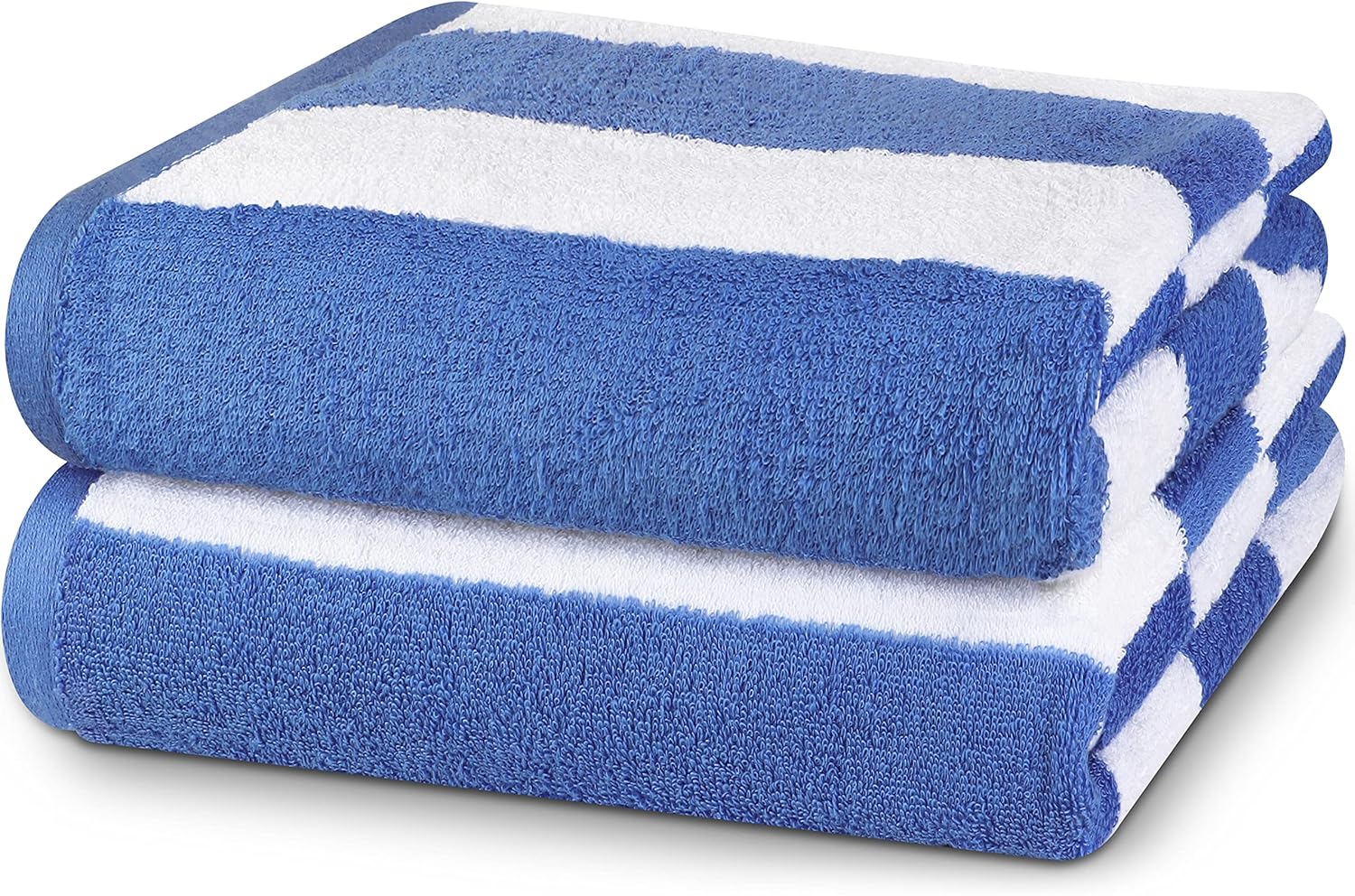 Utopia Towels Jumbo Beach Towel - 100% Ring-Spun Cotton, 600 GSM, Super Soft & Quick-Dry | Blue & Beige, 35x70 Inches