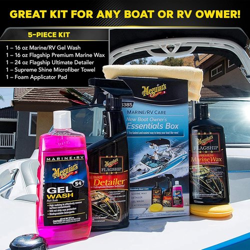 Meguiar's Boat Cleaning Kit - Premium Marine-Grade Essentials for Your Boat or RV