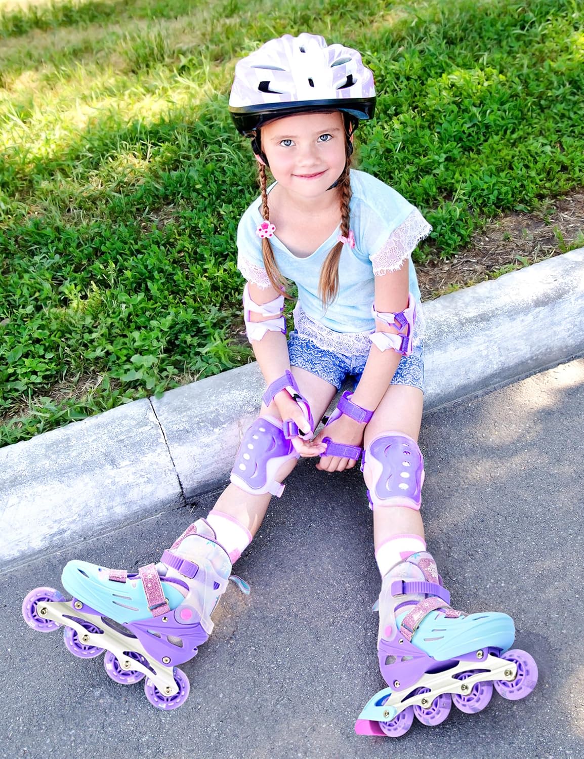 2PM SPORTS Inline Skates for Kids | Adjustable Light-Up Roller Skates for Ages 5-12