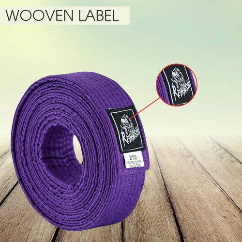 Fadi Sports Revansh Martial Arts Belt - Uniform Rank Belt for Karate, Judo, Aikido, Taekwondo - Unisex, for Kids Adults (Purple, 4)