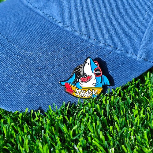 CRAFTSMAN GOLF Gift Box Flamingo Towel and Shark Golf Ball Markers with Hat Clips Palm Trees Balls