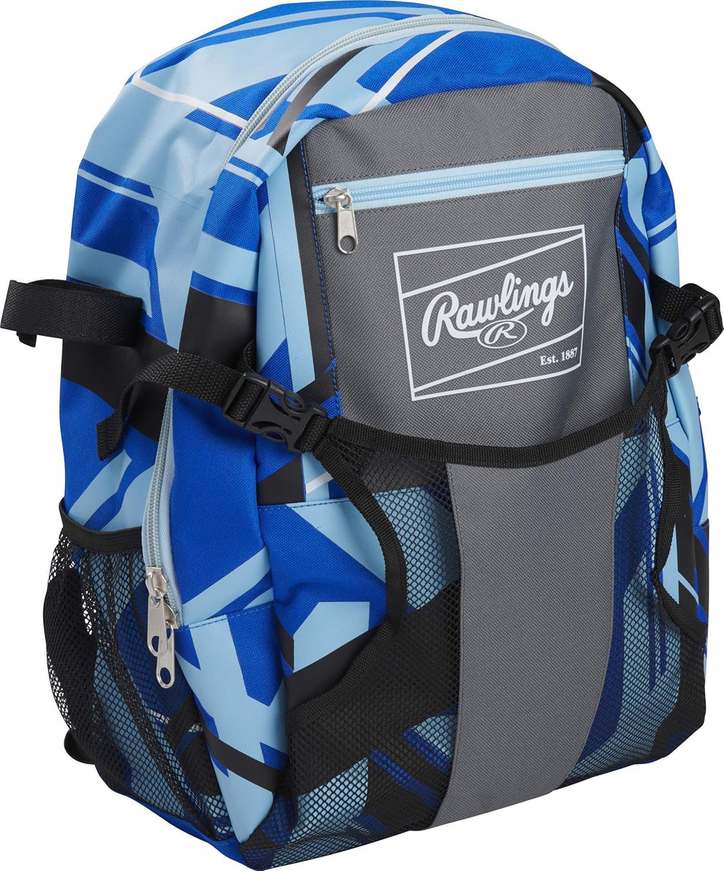 Rawlings REMIX Backpack Equipment Bag - Ideal for T-Ball & Youth Baseball/Softball | Royal Color