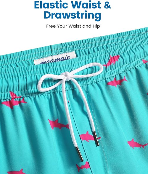 Maamgic Men's Swim Trunks - 2 in 1 Board Shorts with 7-Inch Inseam | Stylish & Comfortable
