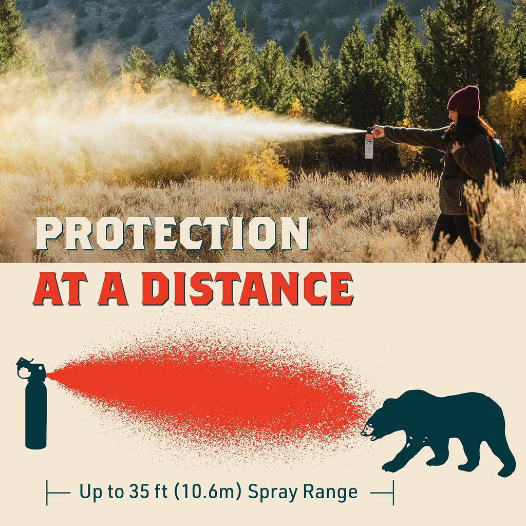 Trail Boss Bear Spray - Maximum Strength 35 ft Range | EPA Registered 7.9 oz for Hiking & Outdoor Safety