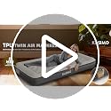 KASIMO Twin Air Mattress with Cordless Rechargeable Pump, 75 x 35.5 x 8.7 inches, Eco-Friendly TPU