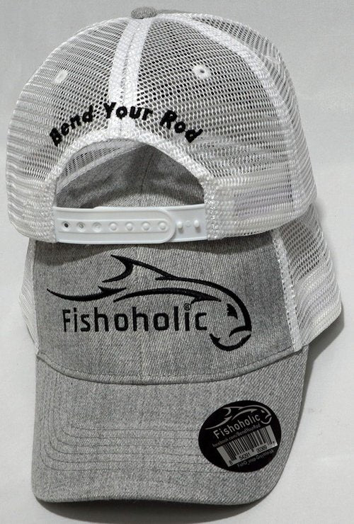 Fishoholic Snapback Baseball Fishing Hat - Stylish Mesh Trucker Gift for Dad | Perfect for Outdoor Adventures