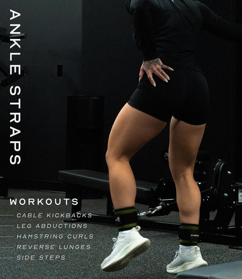 Gymreapers Ankle Straps - Adjustable Neoprene Leg Straps for Cable Machine Glute Workouts