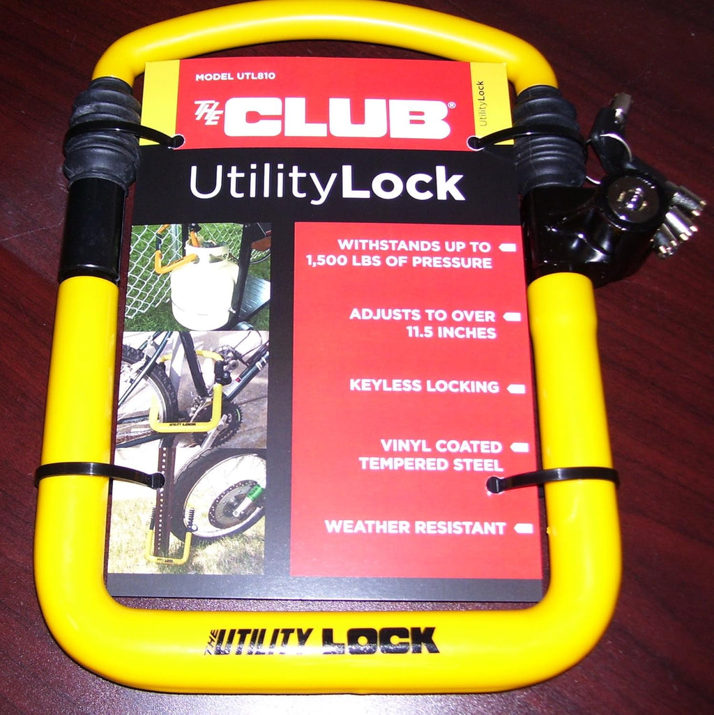 Winner International Utility Lock - Durable Security Solution for Sizes 8.5"-11.5" - Yellow