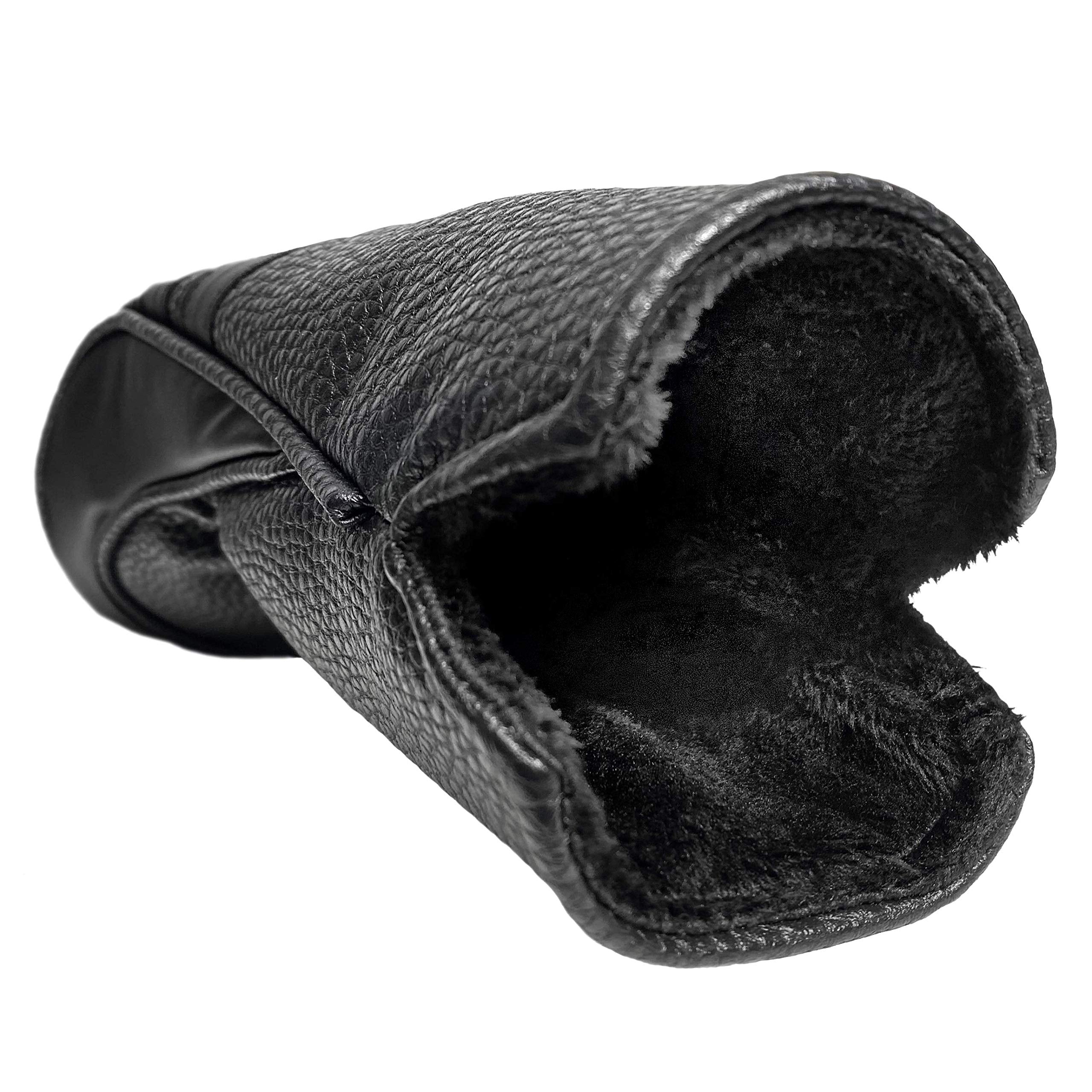 ProActive Sports Vintage Golf Club Head Covers for Fairway Woods| 3 Wood Headcover | Classic Leather Look | Black/Black