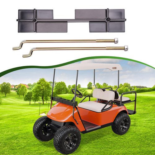 10L0L Battery Hold Down Retainer Plate and Rods Kit with Nuts for EZGO TXT 1994-up Gas and 36 Volt Electric Golf Cart, OEM 70045-G01, 01101-G01