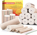 FRESINIDER Premium Elastic Bandage Wrap - Latex-Free Compression Support | 4" x 12 Pack & 6" x 4 Pack
