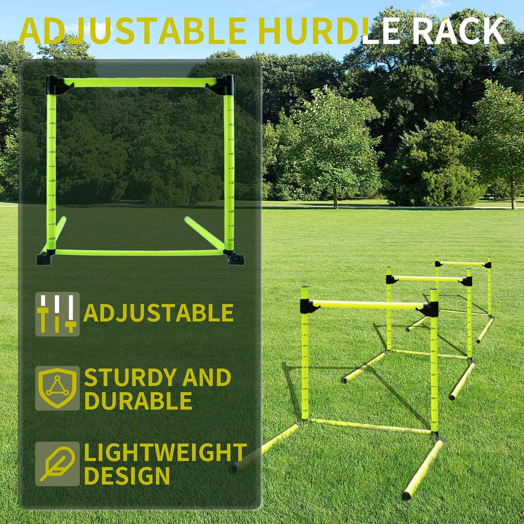 Skiennix Adjustable Hurdles - Detachable Agility Training Equipment for Indoor & Outdoor Use | Perfect for Soccer & Basketball Athletes