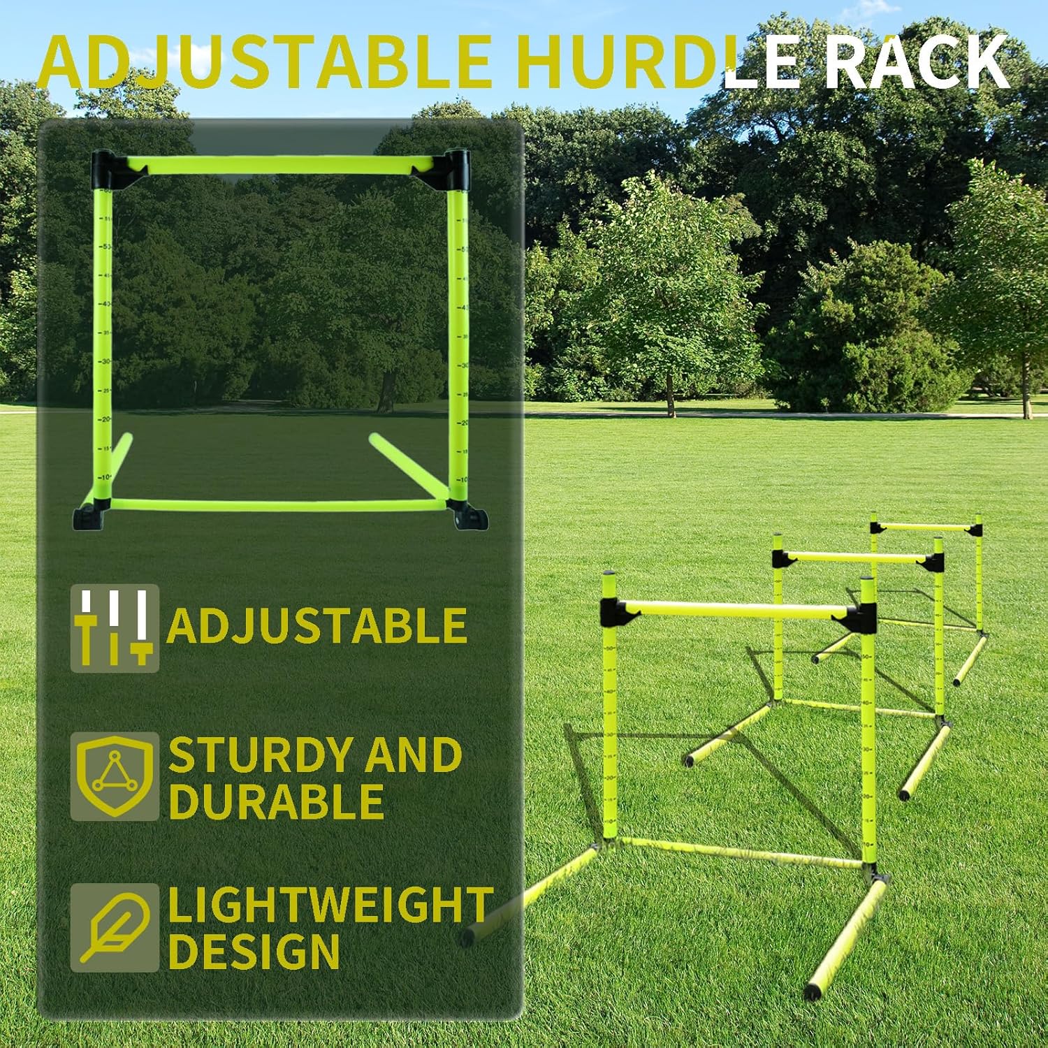 Skiennix Adjustable Hurdles - Detachable Agility Training Equipment for Indoor & Outdoor Use | Perfect for Soccer & Basketball Athletes