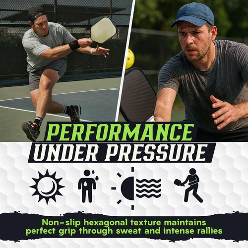 PickleGrips - Pickleball Paddle Grip - Ergonomic Hexcore Undergrip. Improves Grip, Comfort, Feel, Reduces Vibrations. Use with Your Favorite Overgrip. 'Medium' Size fits All Paddles.