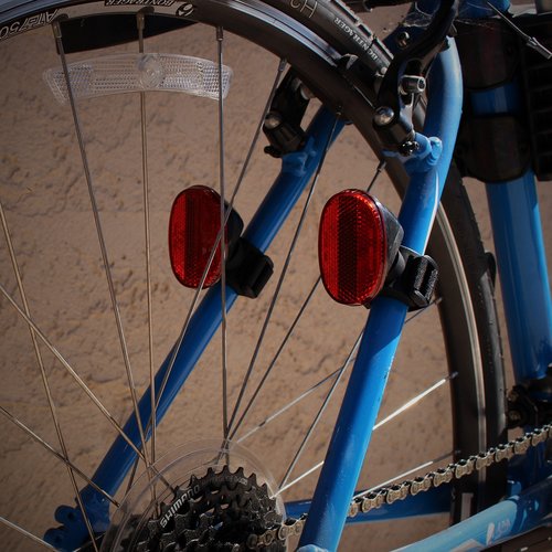 Life Mounts Bike Reflectors - Pack of 2, Red - 360-Degree Clamp-On Seat Post Reflector - Universal Mount for Bike Seats & Frames