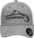 Fishoholic Snapback Baseball Fishing Hat - Stylish Mesh Trucker Gift for Dad | Perfect for Outdoor Adventures
