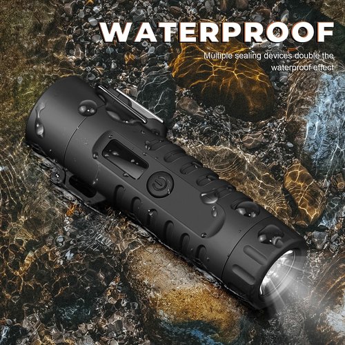 Lafagiet Electric Lighter, USB C Rechargeable, with LED Battery Display, Flashlight, 360° Flexible extendable Arc Lighters for Candle, Camping, Outdoor Adventure