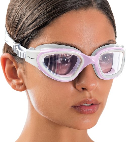 AqtivAqua Swim Goggles - DX Wide View Design for Men & Women | Anti-Fog, No Leak Comfort