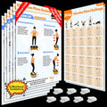 Vibration Plate Exercise Machine Poster - 6 Workout Guides & 2 Planner Sheets for Total Body Fitness