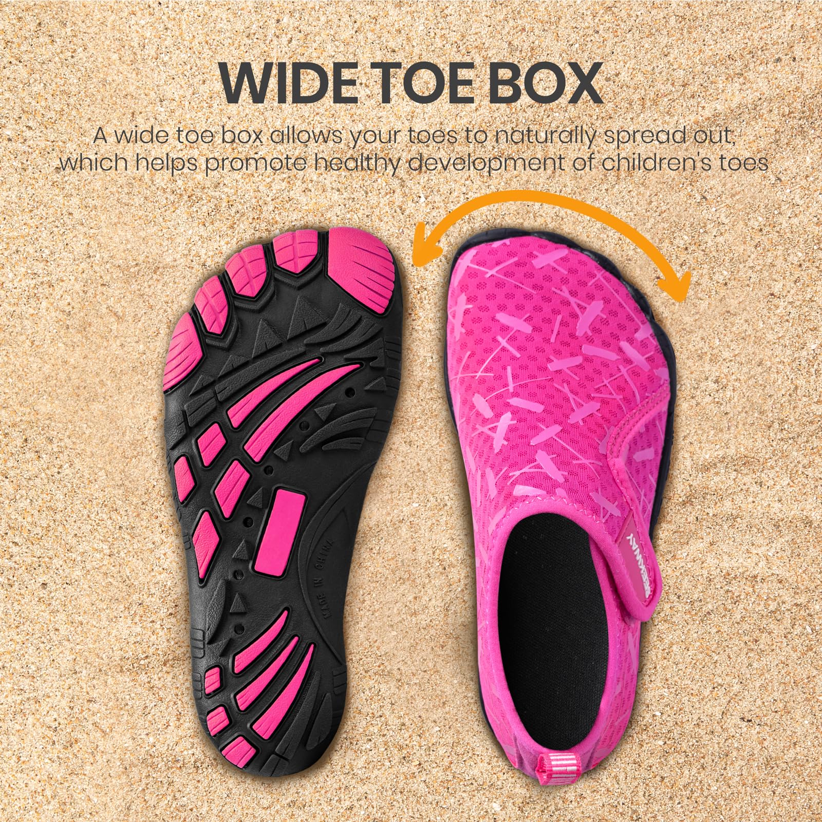 SEEKWAY Barefoot Water Shoes for Kids - Wide Toe Box and Quick-Dry Sand Shoes Toddler for Hiking Swim Beach Pool Kayak Sport Accessories, Camping Essentials Non-Slip for Boys Girls Sizes