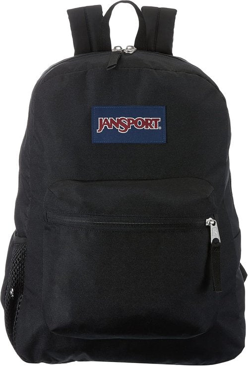 Jansport Cross Town 8 Bit Cherries Backpack, black, 42X14X32, Art Deco
