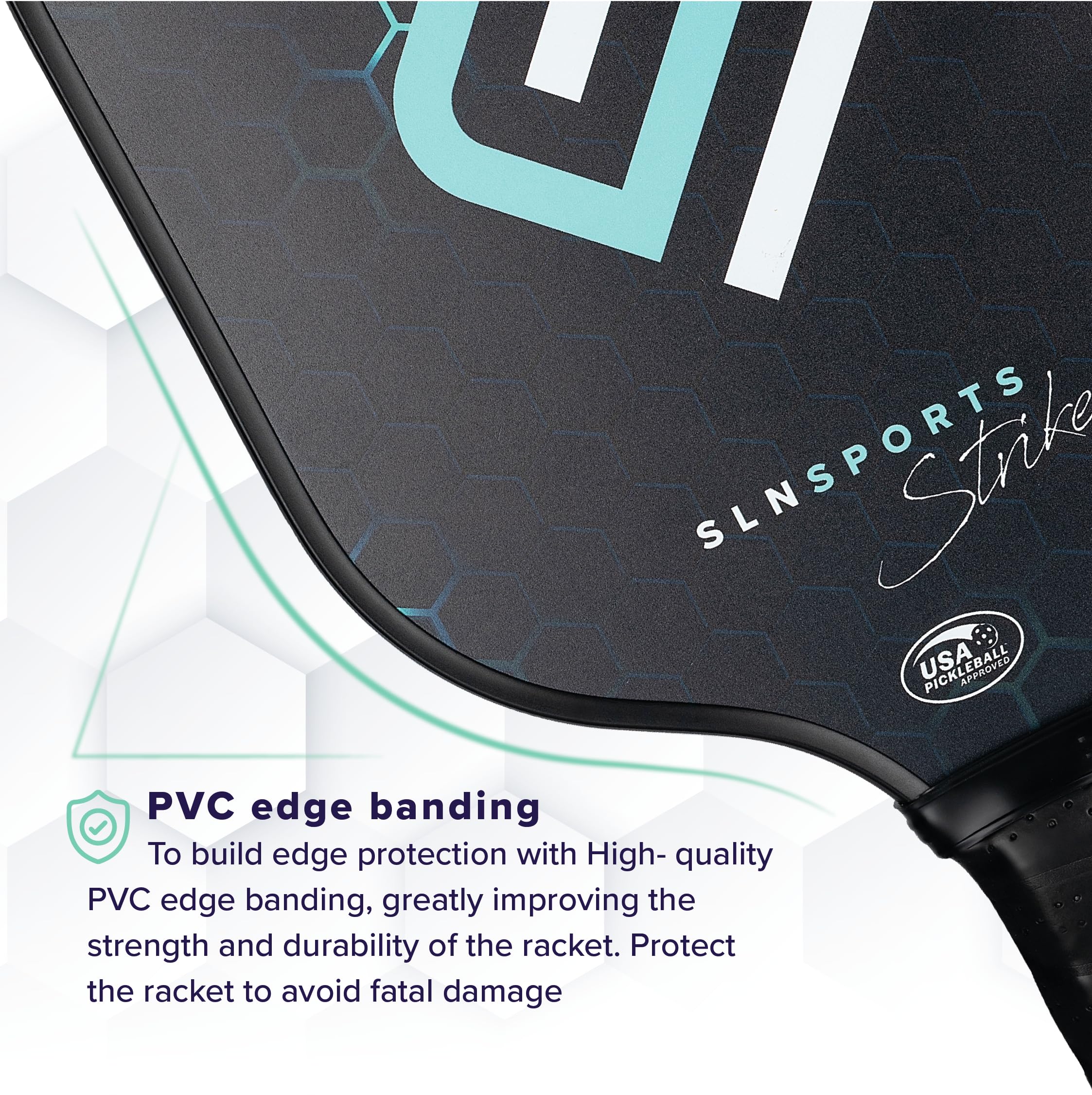 SLNSports Pickleball Paddles Set of 2 | Carbon Fiber/Fiberglass Pickleball Rackets Set | Carrying Case, 4 Balls | Pickleball Raquets for Kids and Adults | Beginners & Professionals (Carbon Fiber)