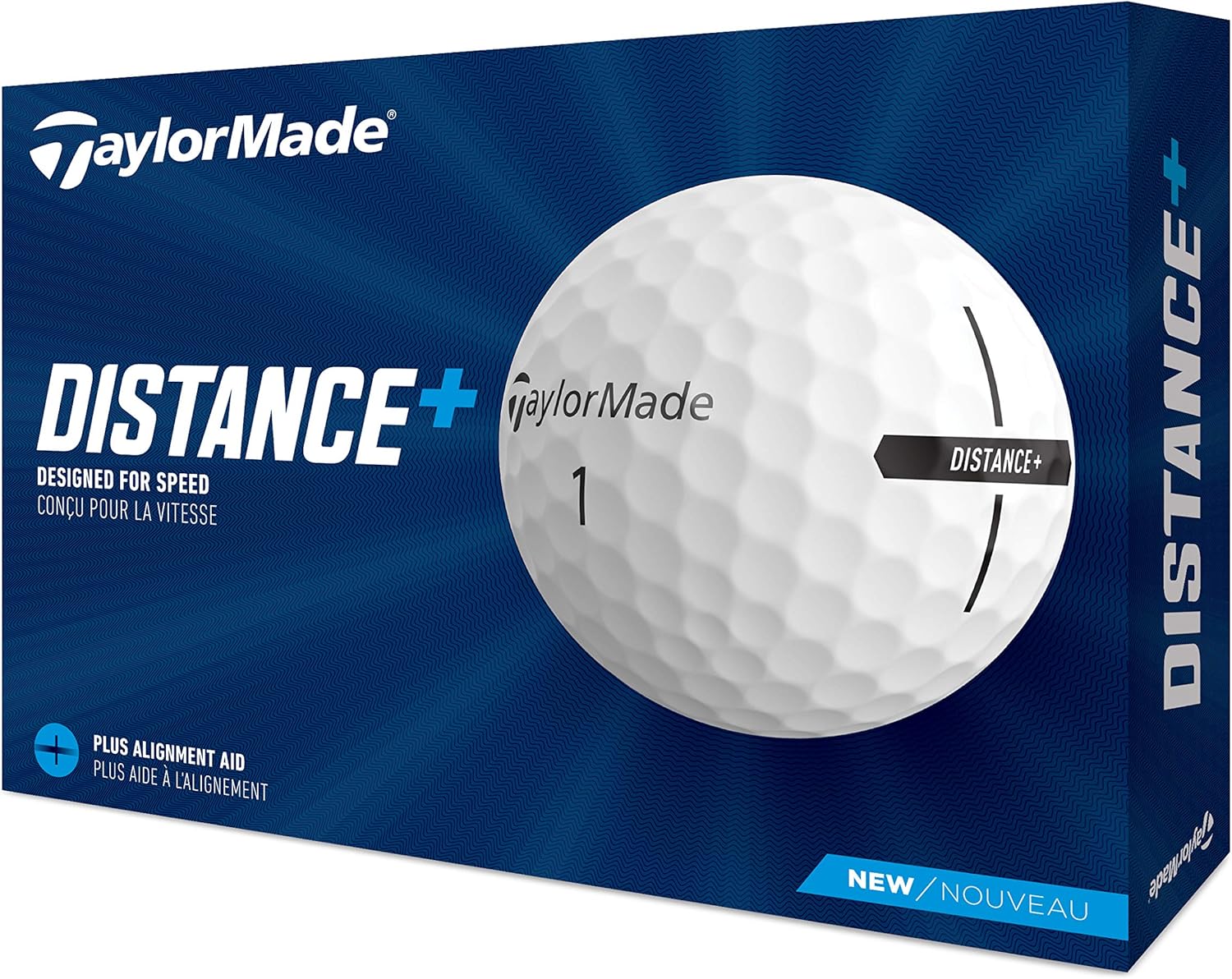 TaylorMade Golf Distance+ Balls - Enhanced Distance & Performance | 12-Pack White Golf Balls