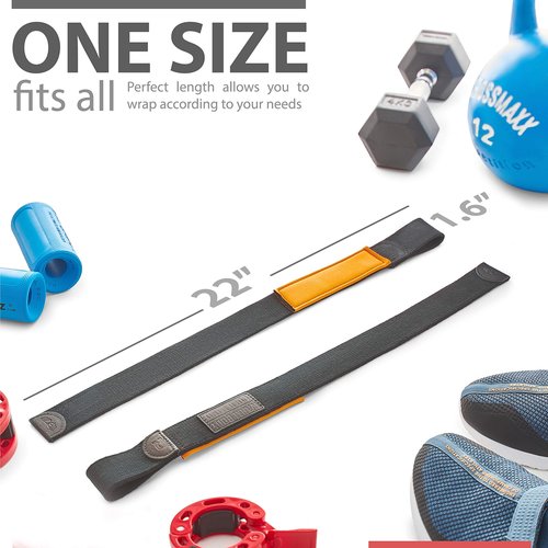 WARM BODY COLD MIND Lasso Lifting Wrist Straps for Cross Training - Rated at 770 lb - Hand Wraps for Olympic Weightlifting, Powerlifting, Weight Lifting, Bodybuilding Strength Deadlift Gym Bar, Cotton