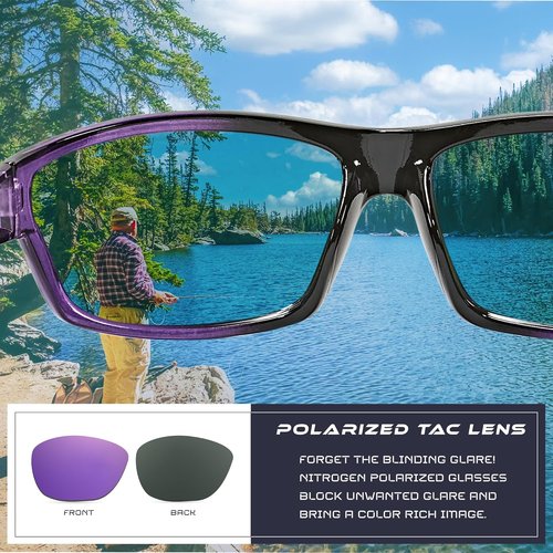 Nitrogen Polarized Sport Sunglasses - UV400 Protection for Men & Women | Ideal for Driving, Fishing, Running
