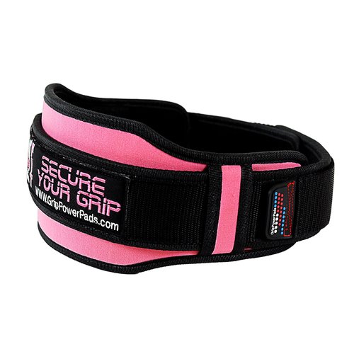 Pro Lifting Belt for Women - Black and Pink Weightlifting Support Belt - 5" Wide - 3 Length Sizes - Rubber Pull for Easy Removal - Stylish Fitness Gear & Exercise Accessories (Pink, X-Small)