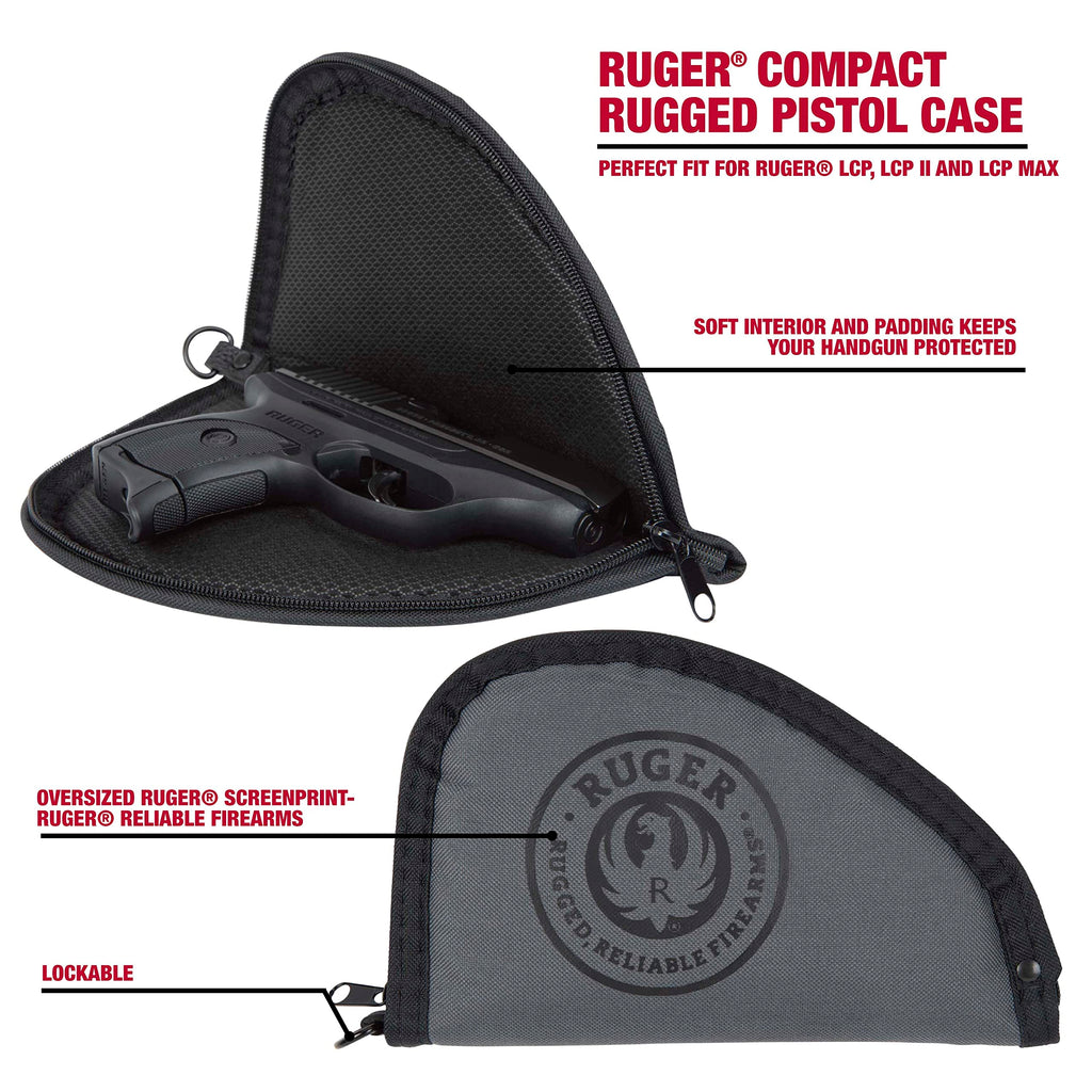 Ruger Compact 8” Pistol Case, Gray