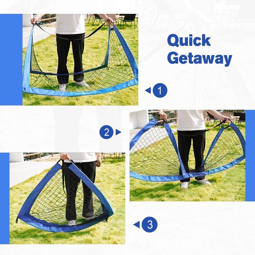 KIDS LAND Football Goal - 4' X 3' Portable Toddler Net with Carry Bag | Ideal for Backyard Training