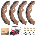 Golf Cart Brake Shoes Pads & Brake Spring Kit Assembly for EZGO TXT Medalist 1997-UP, Workhorse 1996-UP and Yamaha G9-G22, OEM 27943G01, 27944G01, 70795G01, JN6-F5331-01-00