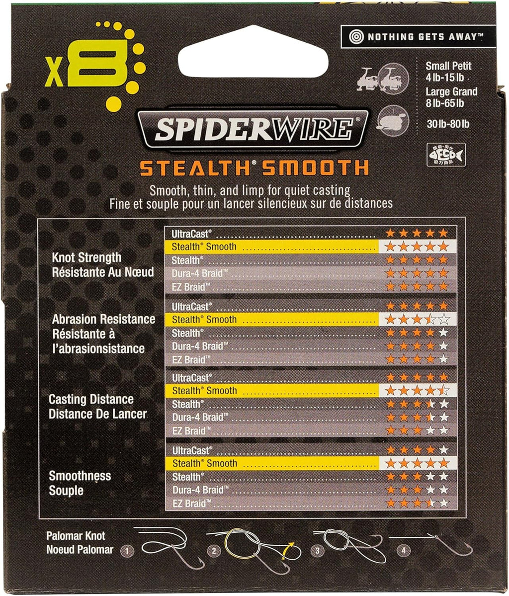 SpiderWire Stealth Braid Fishing Line - High Sensitivity & Strength | 30lb Test, 150 Yards