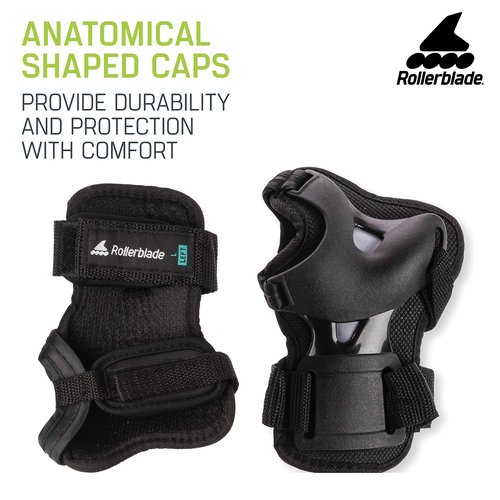 Rollerblade Skate Gear Wrist Pad Protective Gear, Unisex, Multi Sport Protection, Black, Medium